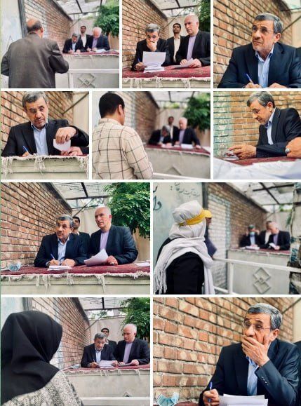 احمدی‌نژاد بعد از چندماه، «بالاخره» آفتابی شد! / بازگشت با عنوان «سنگ‌صبور مردم» + عکس‌ها