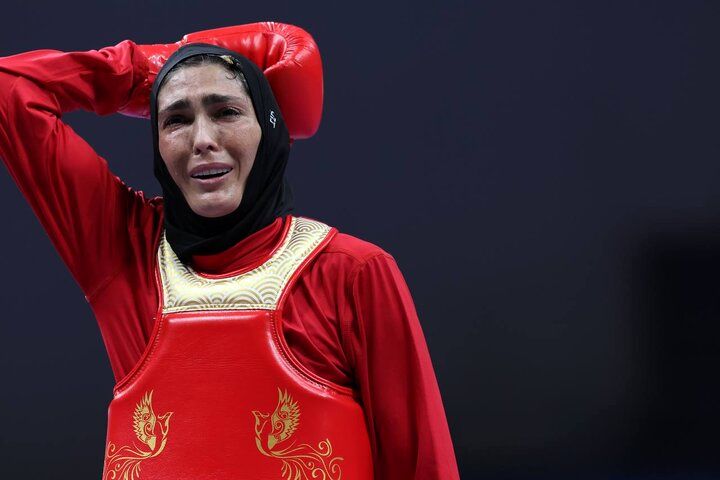 اشک های «الهه منصوریان» بعد از کسب مدال نقره بازیهای آسیایی