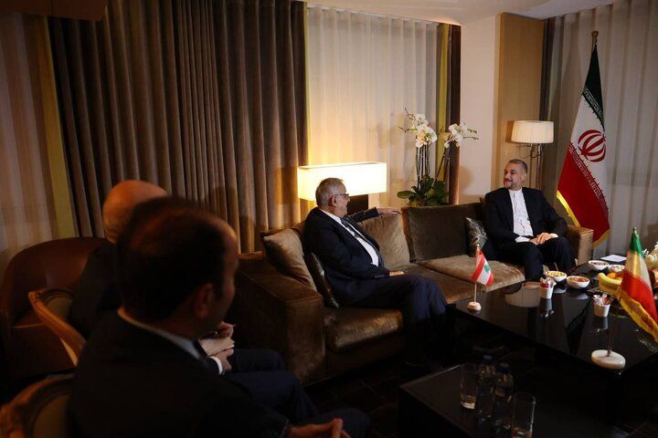 دیدار و گفت‌وگوی امیرعبداللهیان و وزیر خارجه لبنان
