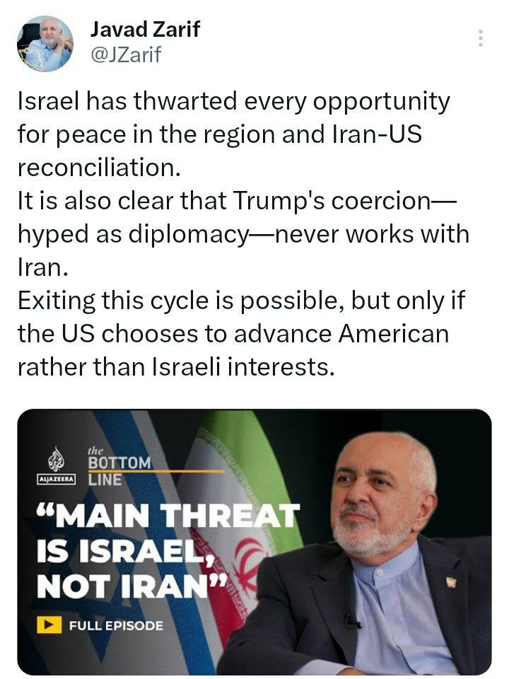 ظریف افشا کرد: اسرائیل مانع آشتی ایران و آمریکا شد! 2