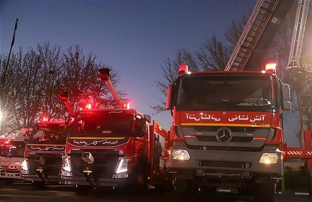 عکسی از خودروهای جدید آتش‌نشانی در تهران 