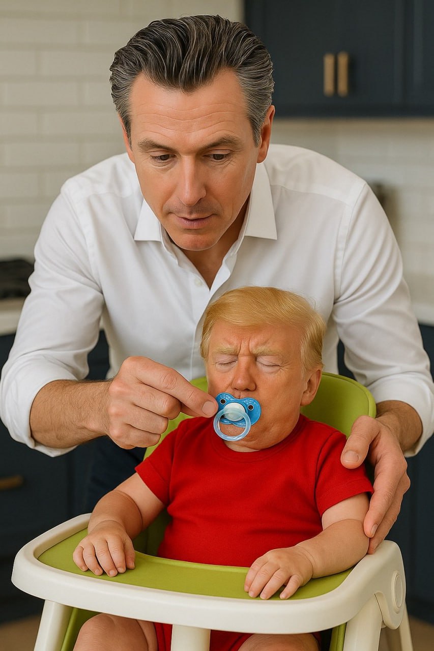 فرماندار کالیفرنیا با انتشار تصاویر تحقیرآمیز، ترامپ را به تمسخر گرفت 4