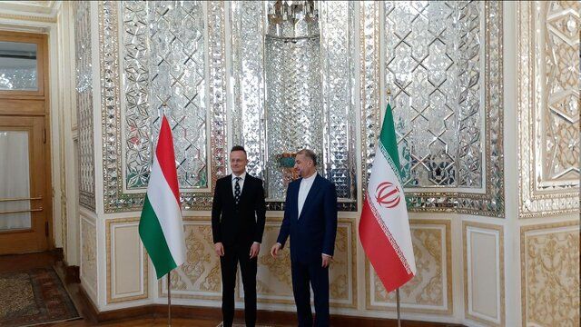 استقبال امیر عبداللهیان از وزیر امور خارجه مجارستان