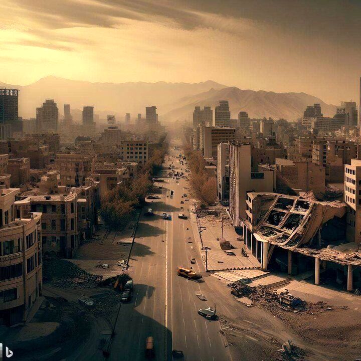 تصاویر ترسناک هوش مصنوعی از تهرانِ 50 سال آینده 2