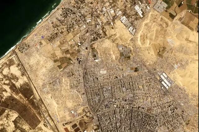 انتشار تصاویر ماهواره‌ای از رفح / حمله زمینی اسرائیل نزدیک است؟ + عکس 2