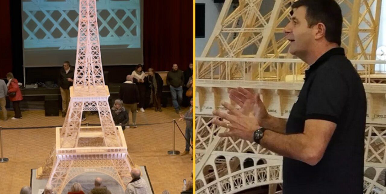 شاهکار هنرمندی فرانسوی / ساخت برج ایفل با چوب کبریت + عکس 2