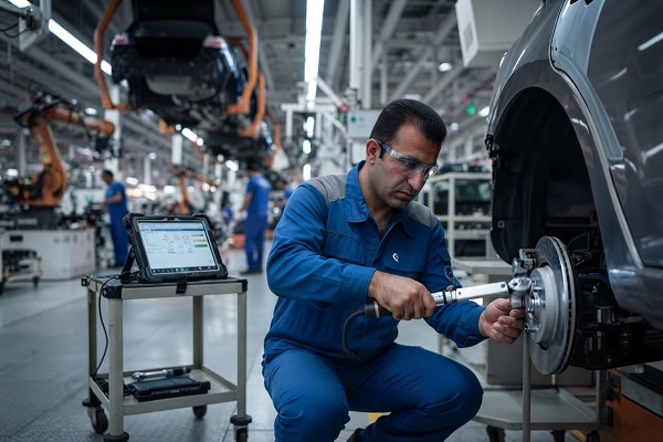 لباس کار صنعتی جین‌وست برای کارکنان ایران‌خودرو