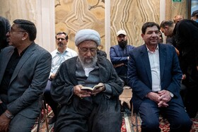 تصاویری از هم‌نشینی چهره‌های اصلاح‌طلب و اصولگرا در مراسم یادبود احمد توکلی / پزشکیان هم در مراسم حاضر شد 3