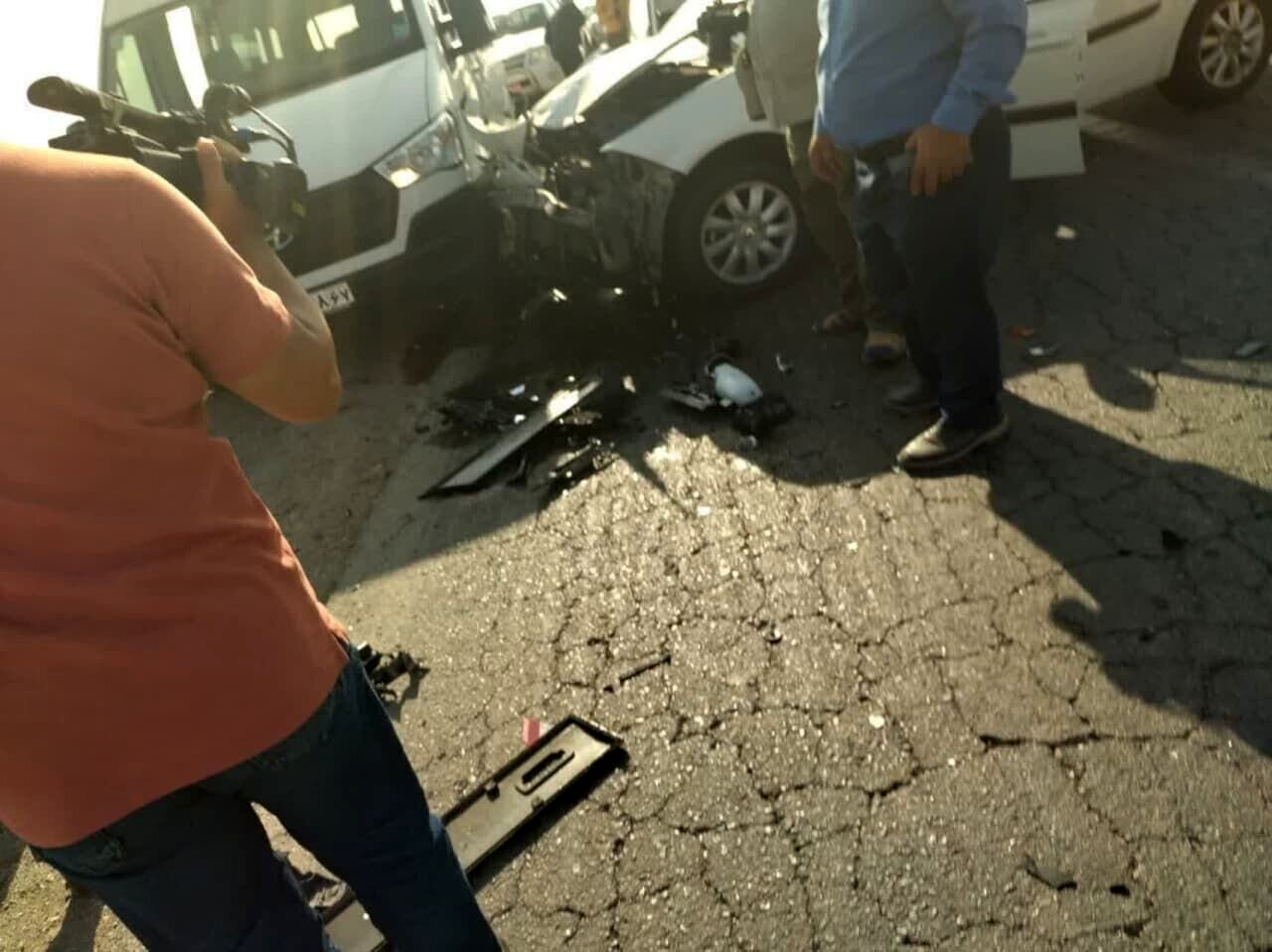 عکس ماشین استاندار رئیسی بعد از تصادف شدید
