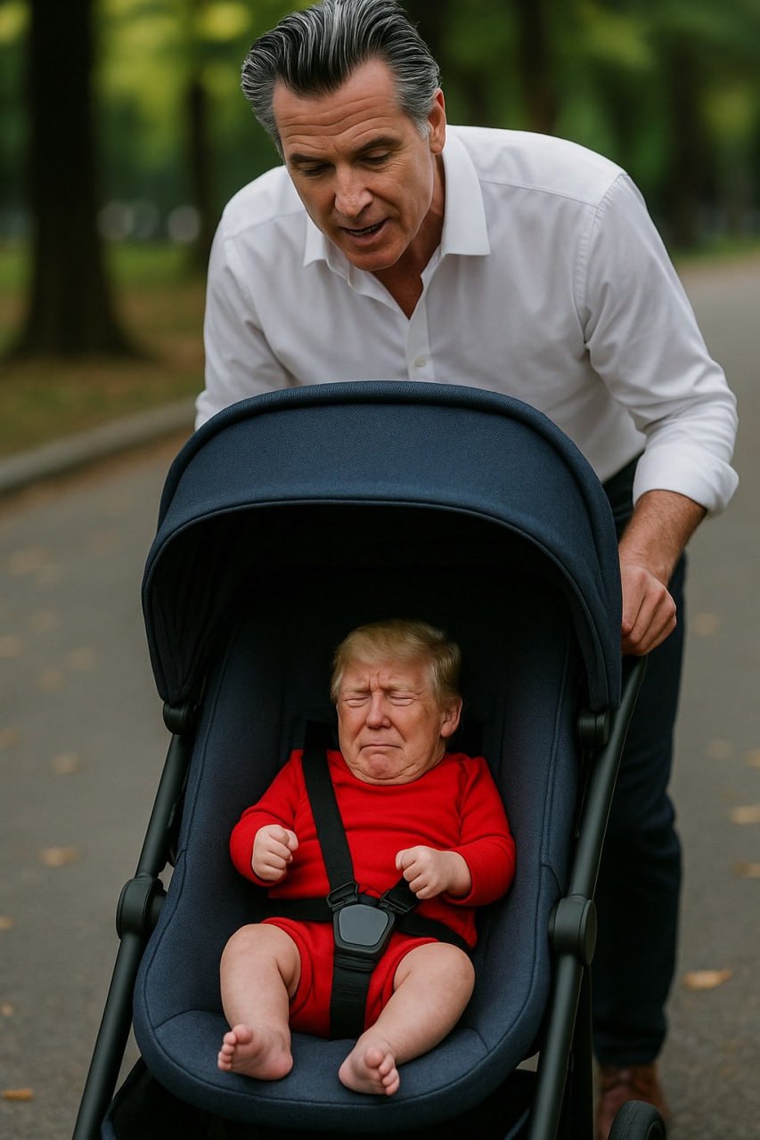 فرماندار کالیفرنیا با انتشار تصاویر تحقیرآمیز، ترامپ را به تمسخر گرفت 5