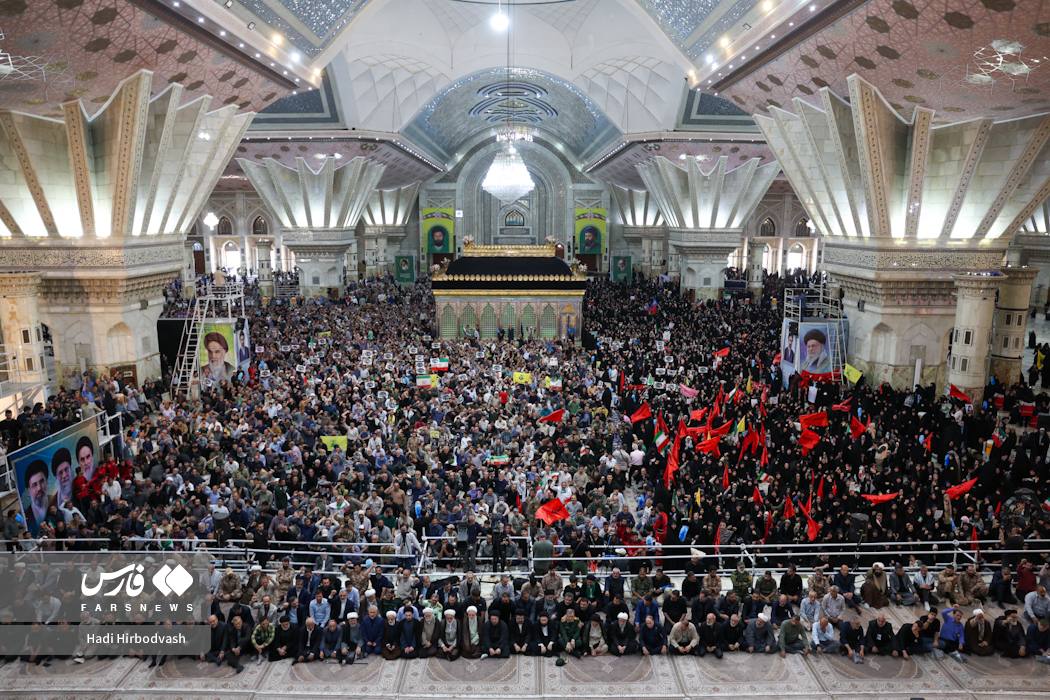مراسم سالگرد امام خمینی(ره)/ محسن رضایی با لباس نظامی آمد/ پزشکیان و قالیباف غایب بودند؟+عکس