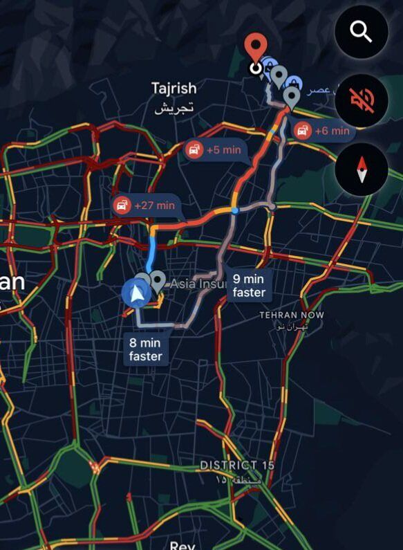 ترافیک سنگین در معابر تهران/ عکس