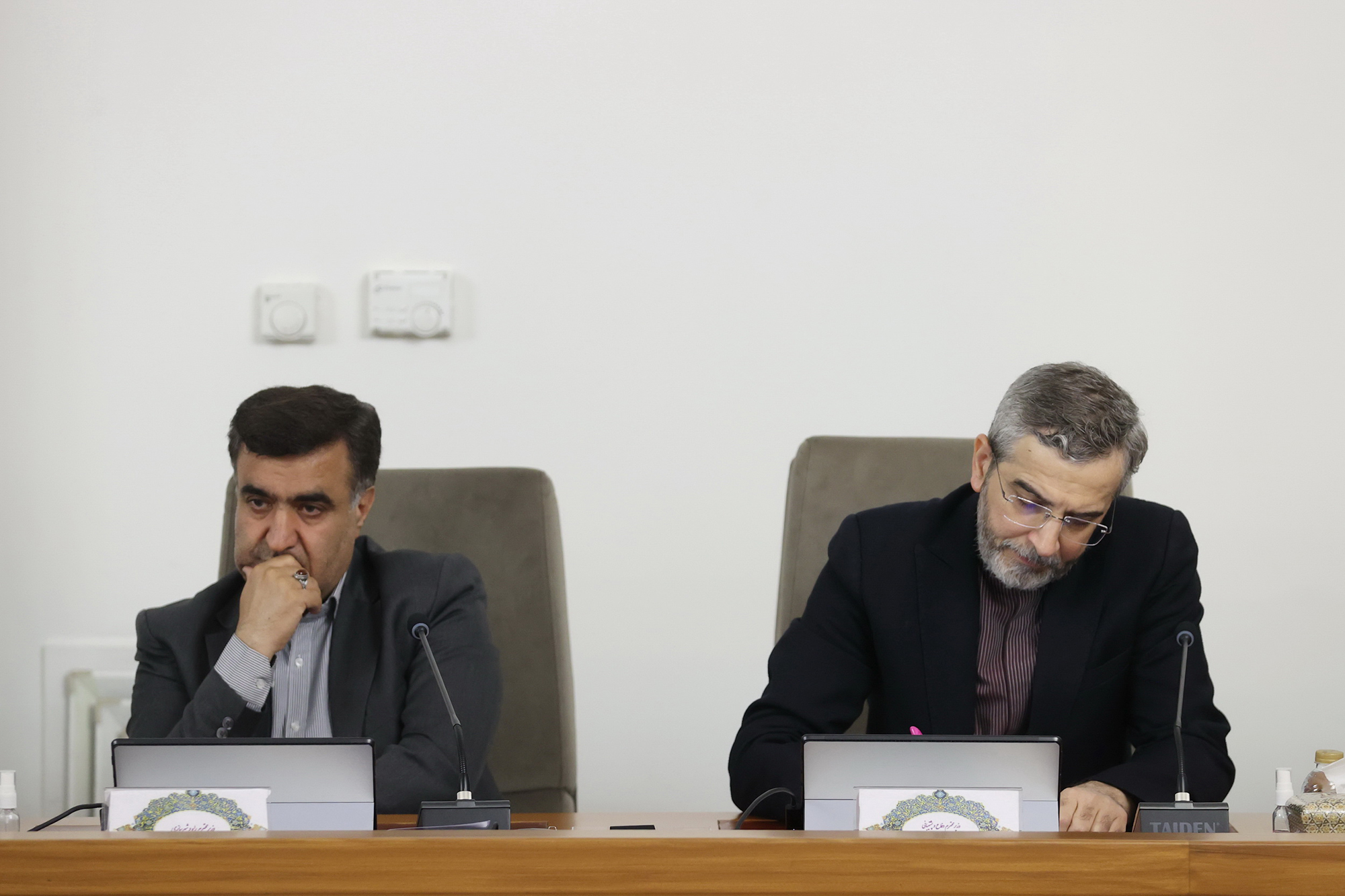 قاب عکس ابراهیم رئیسی و حسین امیرعبداللهیان در جلسه هیأت دولت + عکس 4