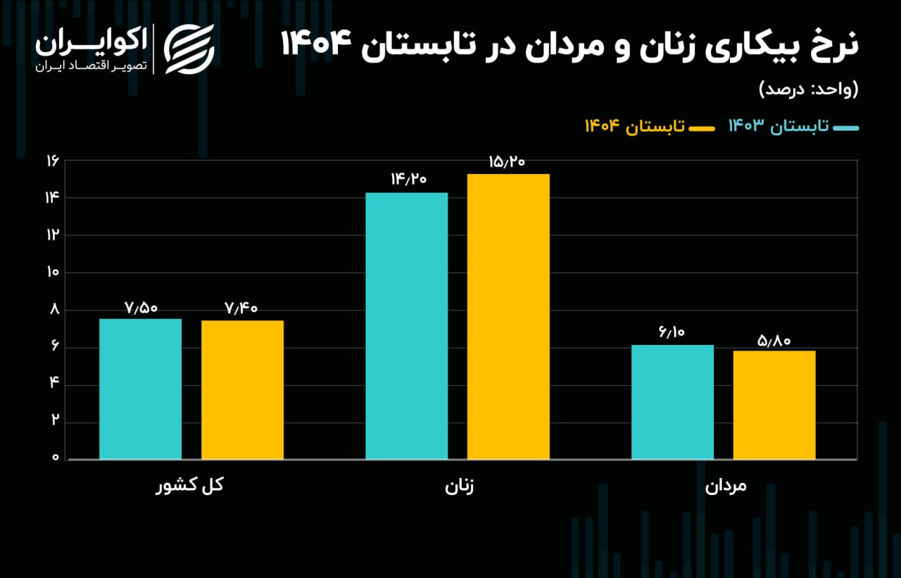 بازار کار به کام زنان نیست / مشارکت اقتصادی کم و نرخ بیکاری بیشتر شد 2