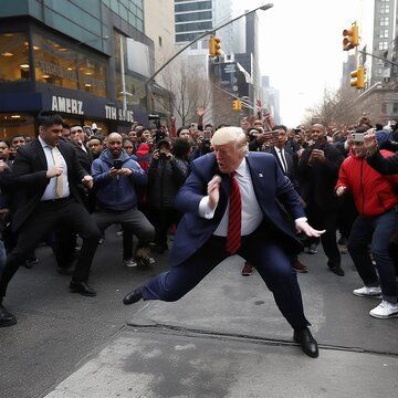 حرکات شگفت‌انگیز ترامپ و بایدن در خیابان