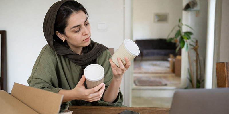 مشتری بیشتر کالا را بررسی میکند