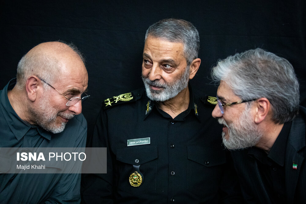 حضور فرماندهان ارشد نظامی در مراسم چهلم شهید سرلشکر باقری / سردار قاآنی همنشین فرمانده کل سپاه شد + تصاویر 6
