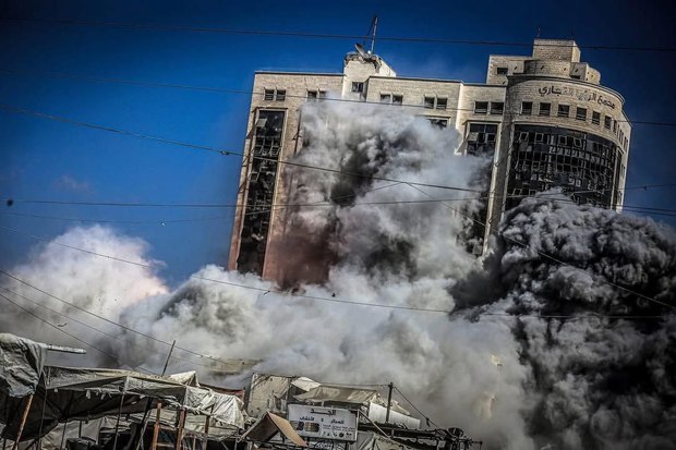 لحظات+وحشتناک+حمله+اسرائیل+به+برج+های+غزه+(1)