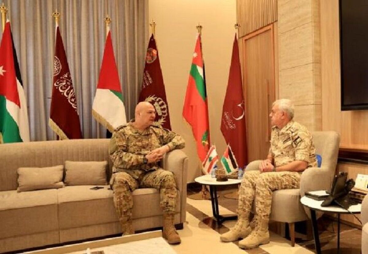 سفر فرمانده ارتش لبنان به اردن 