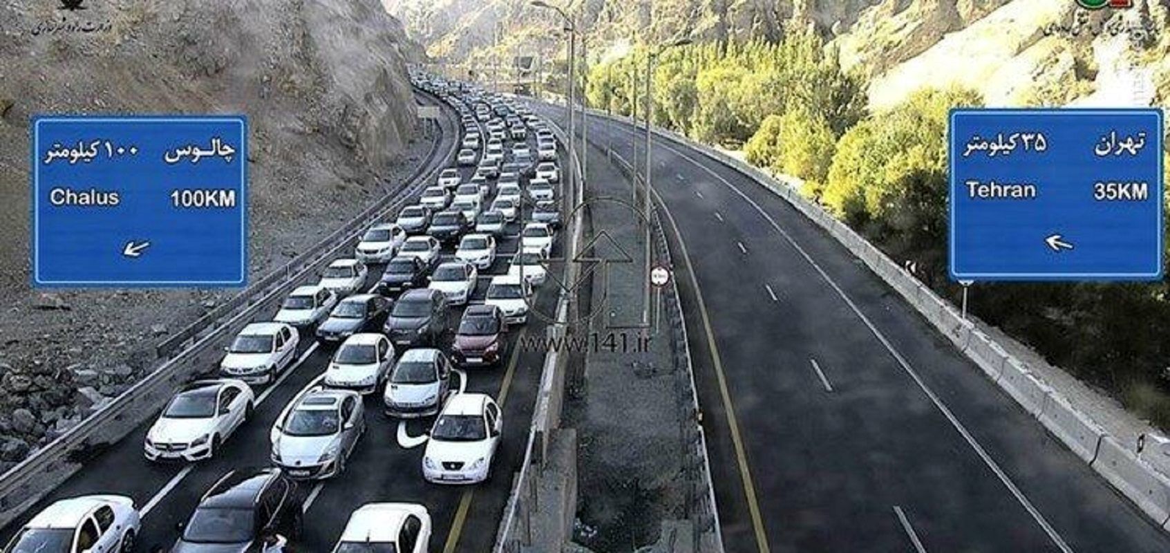 ترافیک در آزادراه تهران-شمال سنگین شد/ اعمال محدودیت ترافیکی جدید