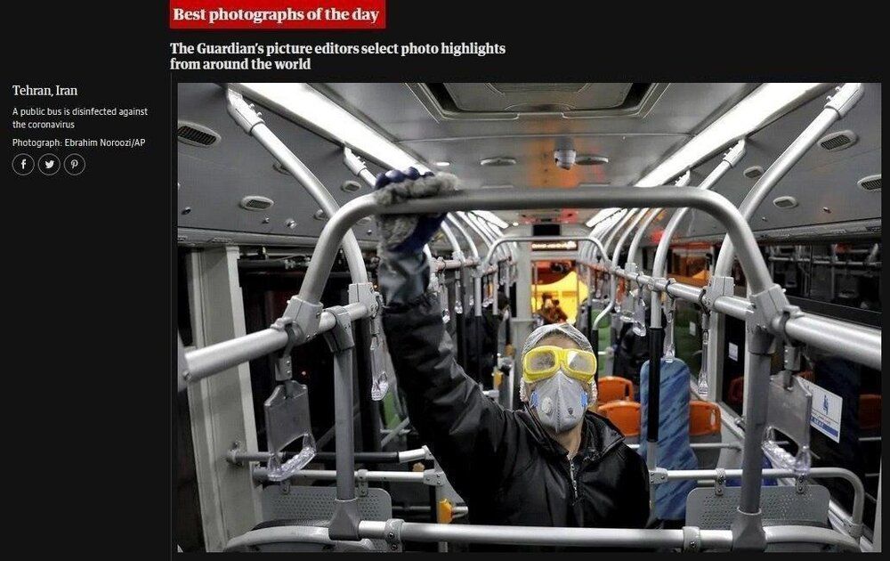 ببینید | عکس جالبی از اتوبوس‌های تهران که عکس روز گاردین شد