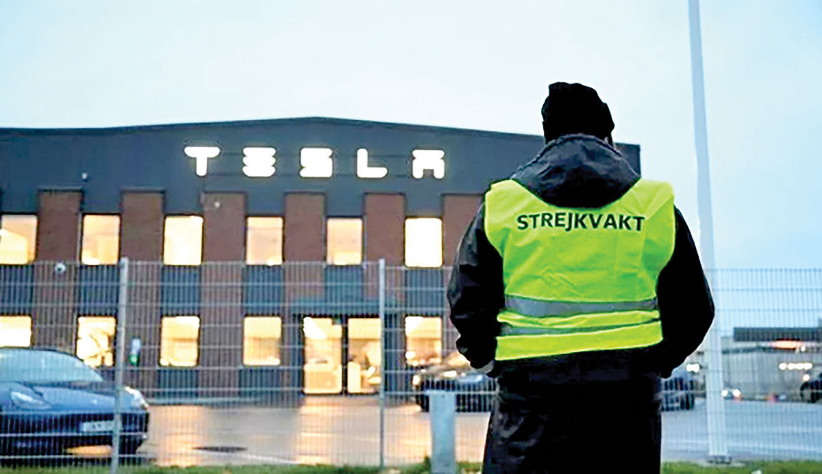 اعتصاب کارمندان تسلا در سوئد