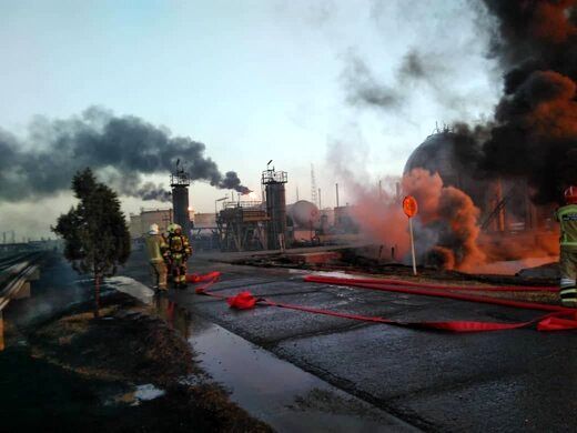 آخرین وضعیت آتش‌سوزی در پالایشگاه تهران