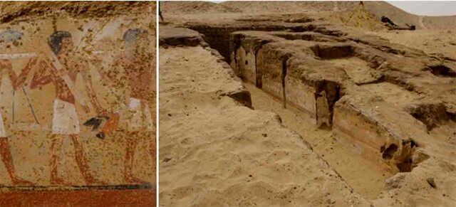 مقبره‌ای با دیوارنگاره‌های عجیب در مصر کشف شد