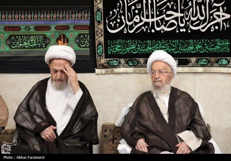 آیات عظام مکارم شیرازی و سبحانی در مراسم روز عاشورا + عکس