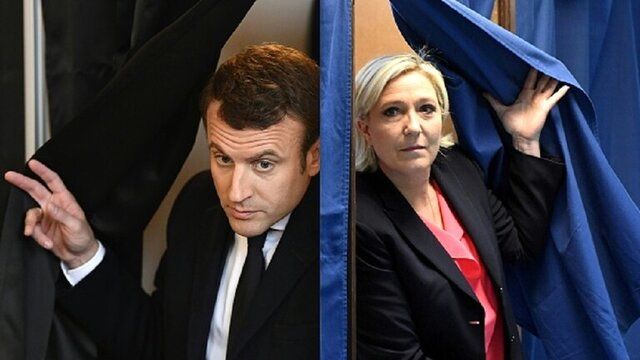 پیشتازی مکرون در انتخابات ریاست جمهوری فرانسه 