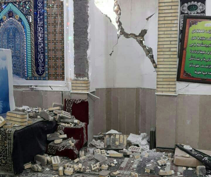 تخریب بخش هایی از مسجد فین بندرعباس/عکس