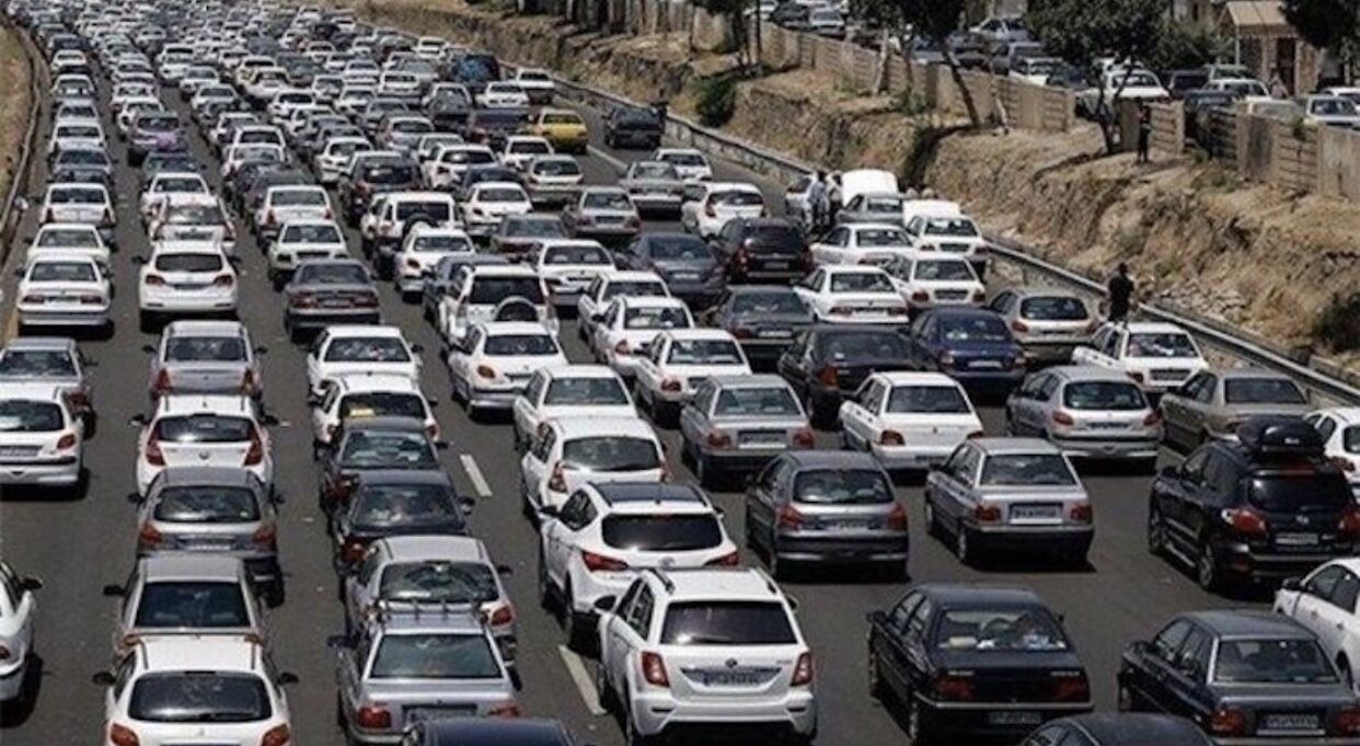 ترافیک سنگین در آزاد راه تهران - شمال