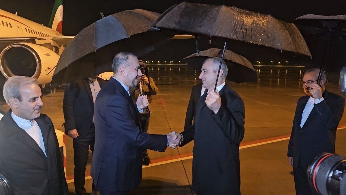امیرعبداللهیان وارد عشق‌آباد شد+ فیلم