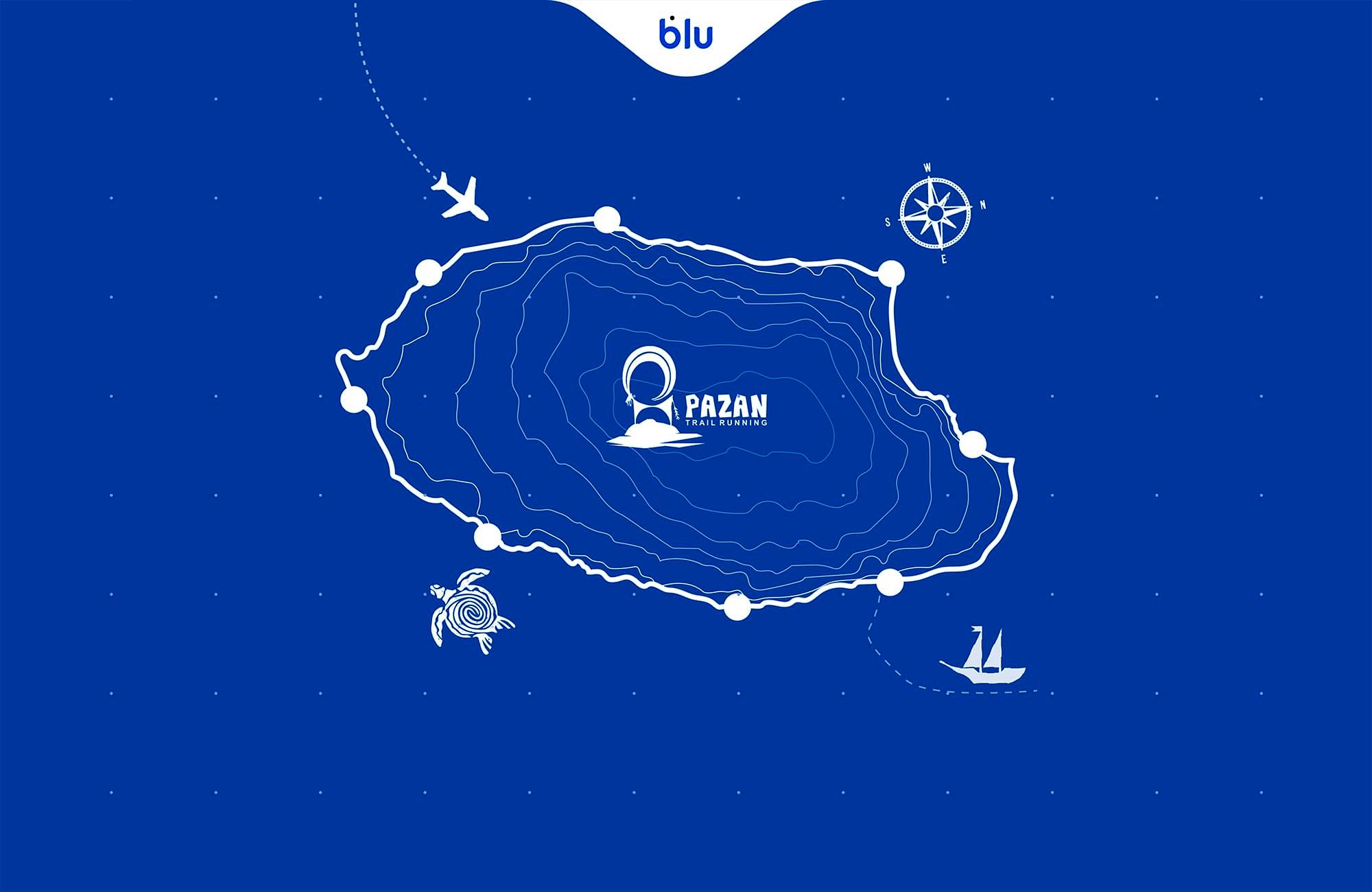 بلو، حامی ماراتن بزرگ کیش شد