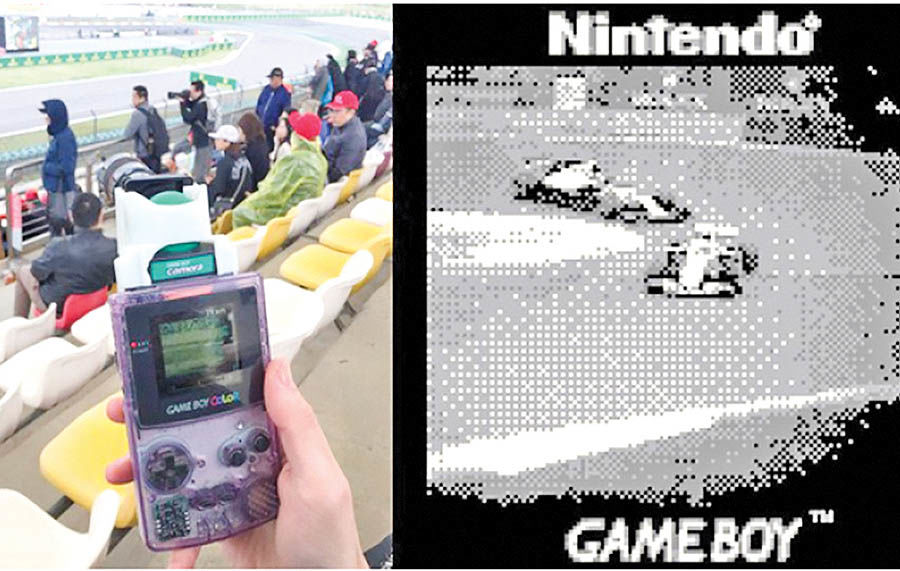 عکسبرداری از مسابقات فرمول 1 با Game Boy