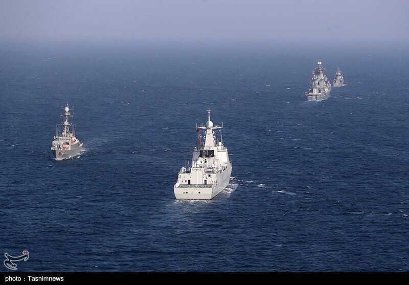 تصاویری از رزمایش مشترک دریایی ایران، روسیه و چین+عکس
