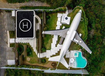 تصویری عجیب از تبدیل یک هواپیمای بوئینگ متروک مانده به ویلایی لوکس و خیره‌کننده‌ + عکس