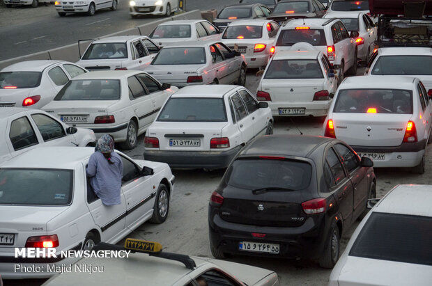 ترافیک سنگین در بزرگراه تهران-کرج