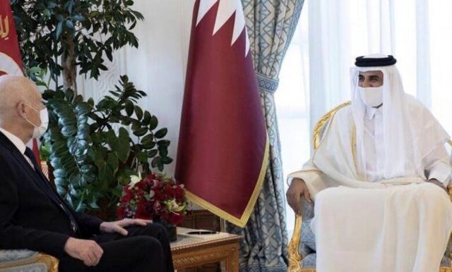 رئیس جمهوری تونس با امیر قطر دیدار کرد