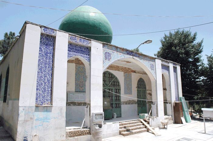 نصب کرکره روی ضریح یک زیارتگاه جنجالی شد+ عکس