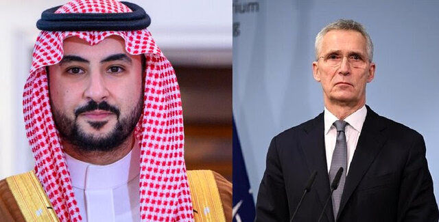 دبیرکل ناتو با وزیر دفاع عربستان گفتگو کرد