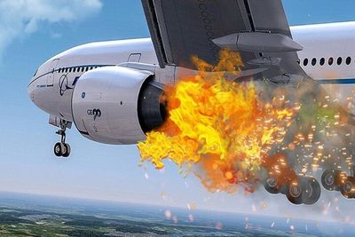 وقوع آتش‌سوزی در موتور پرواز کیش+فیلم