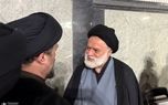 عکسی از دست دادن سید حسن خمینی با فرزند ارشد رهبر شهید انقلاب/ حسن خجسته هم بود