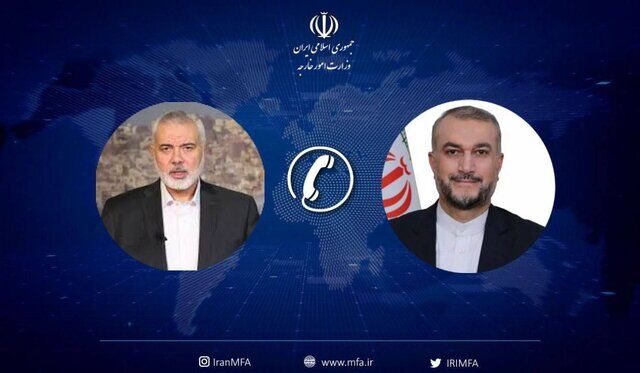 گفت‌وگوی تلفنی امیرعبداللهیان و اسماعیل هنیه/ مذاکره درباره غزه ادامه دارد