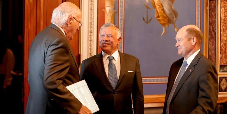 مذاکره شاه اردن با سناتورهای آمریکایی در خصوص آتش‌بس غزه