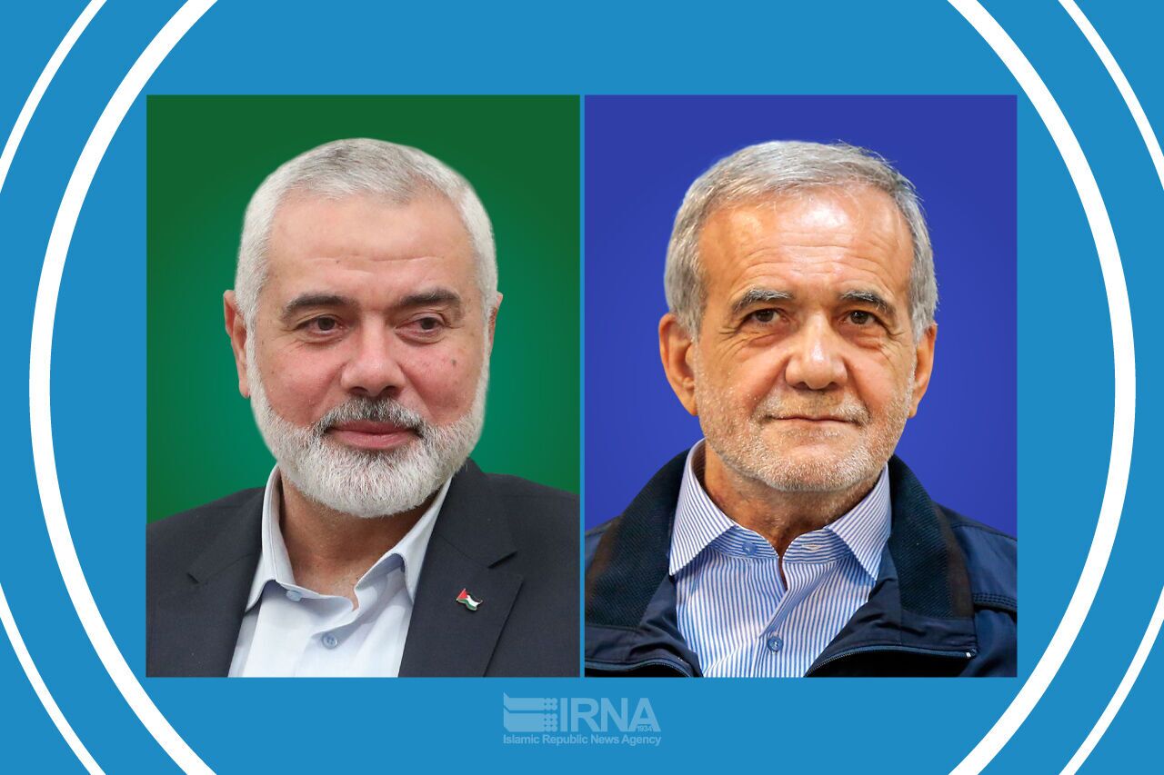 اسماعیل هنیه از مسعود پزشکیان قدردانی کرد