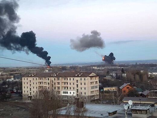 اصابت موشک به ساختمان وزارت دفاع اوکراین در کی‌یف
