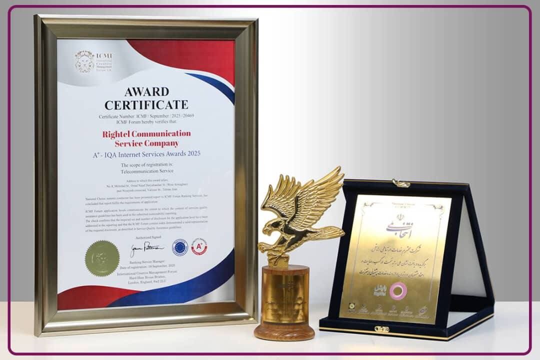 نشان برترین برند ارائه‌دهنده خدمات پشتیبانی اینترنت به رایتل اهدا شد