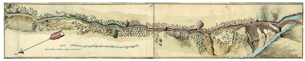  بازخوانی نقشه تاریخی نهر انتقال آب کرج