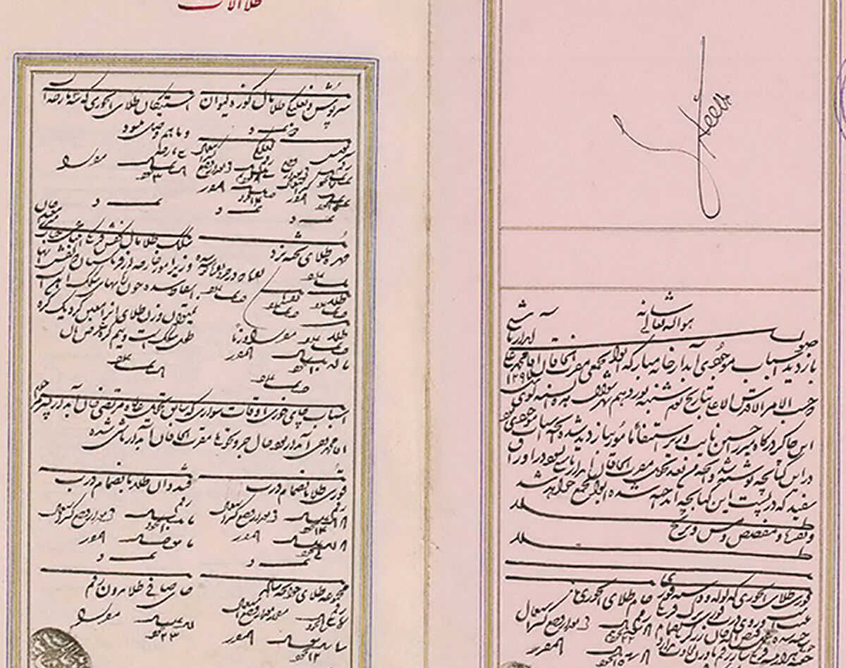 فهرست موجودی آبدارخانه ناصرالدین‌شاه